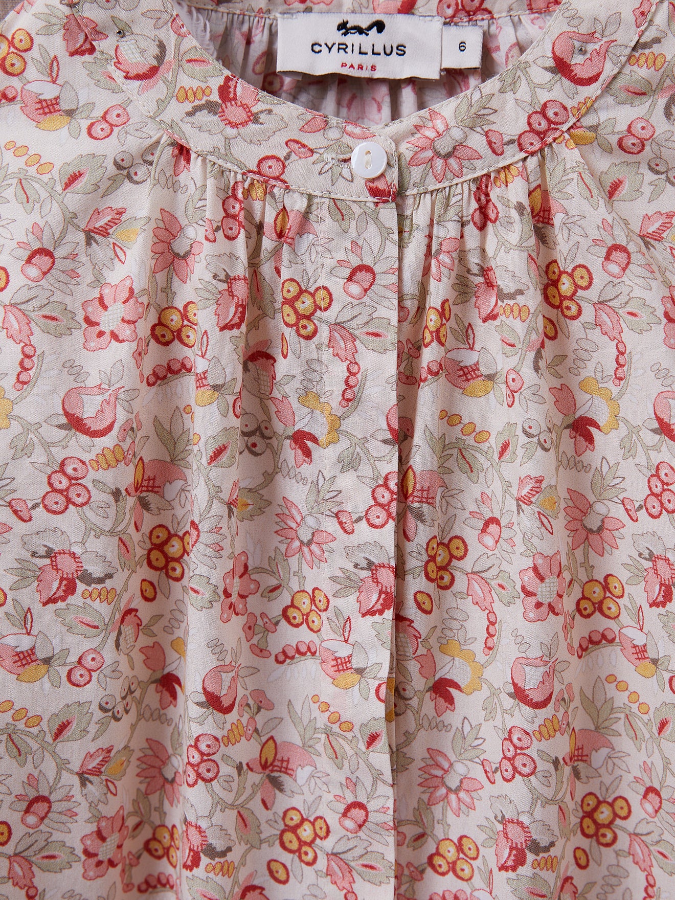 Mädchenbluse mit Druckmuster « Mireille »