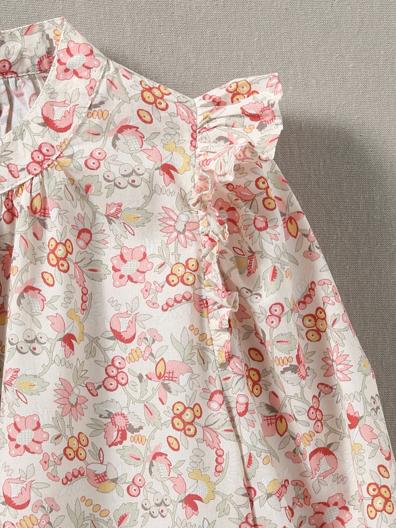 Mädchenbluse mit Druckmuster « Mireille »