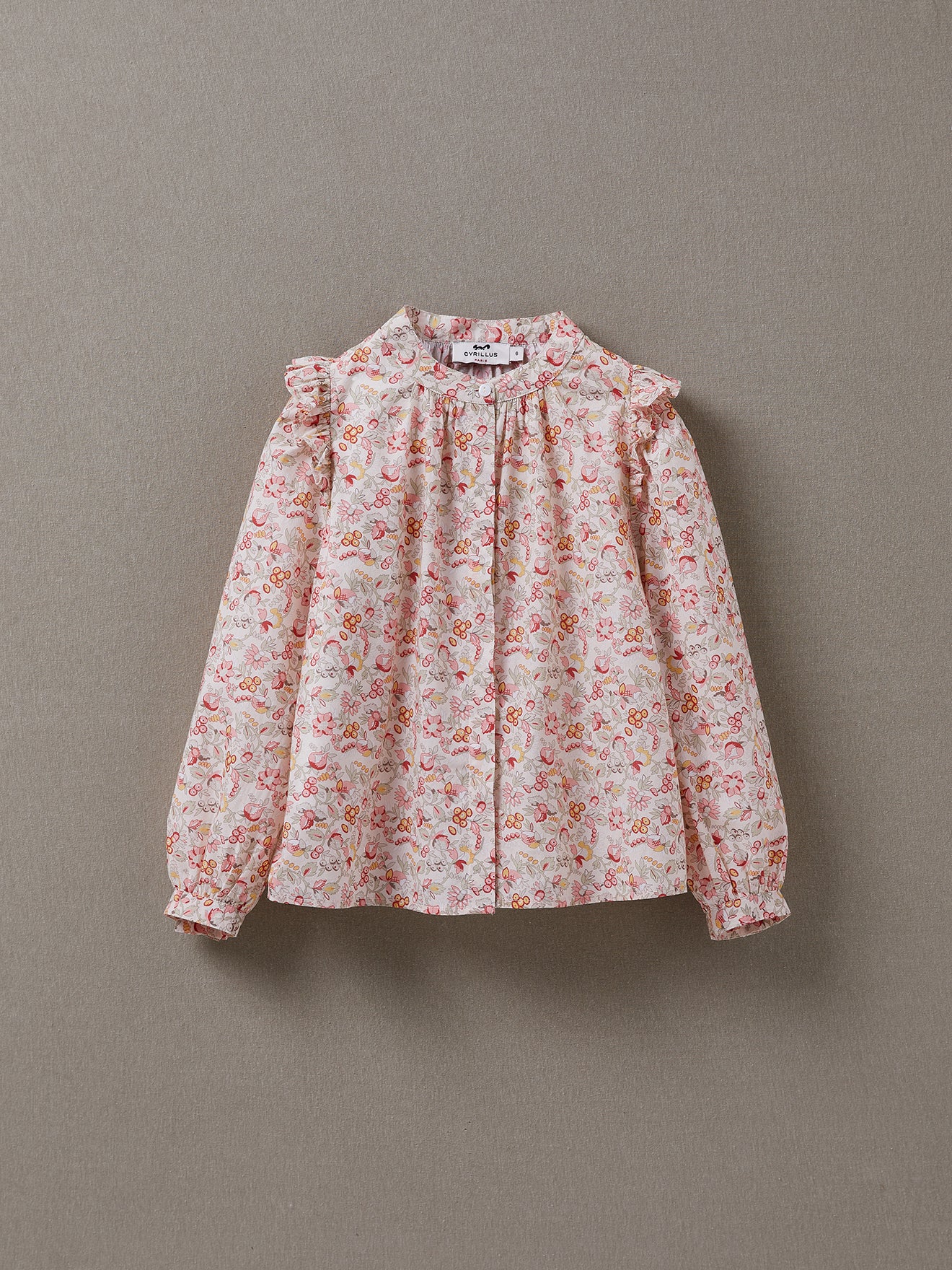Mädchenbluse mit Druckmuster « Mireille »