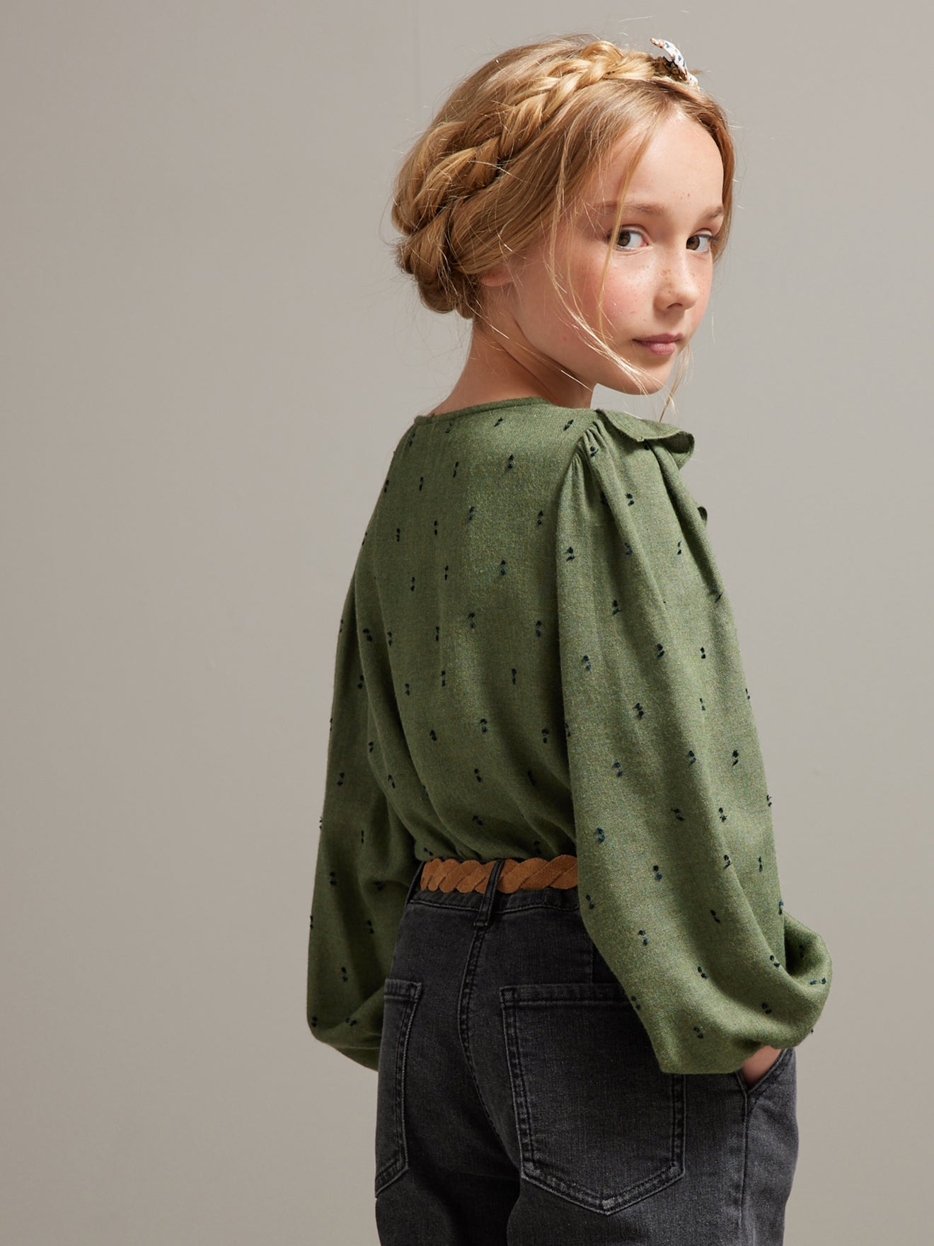 Mädchenbluse mit Volants