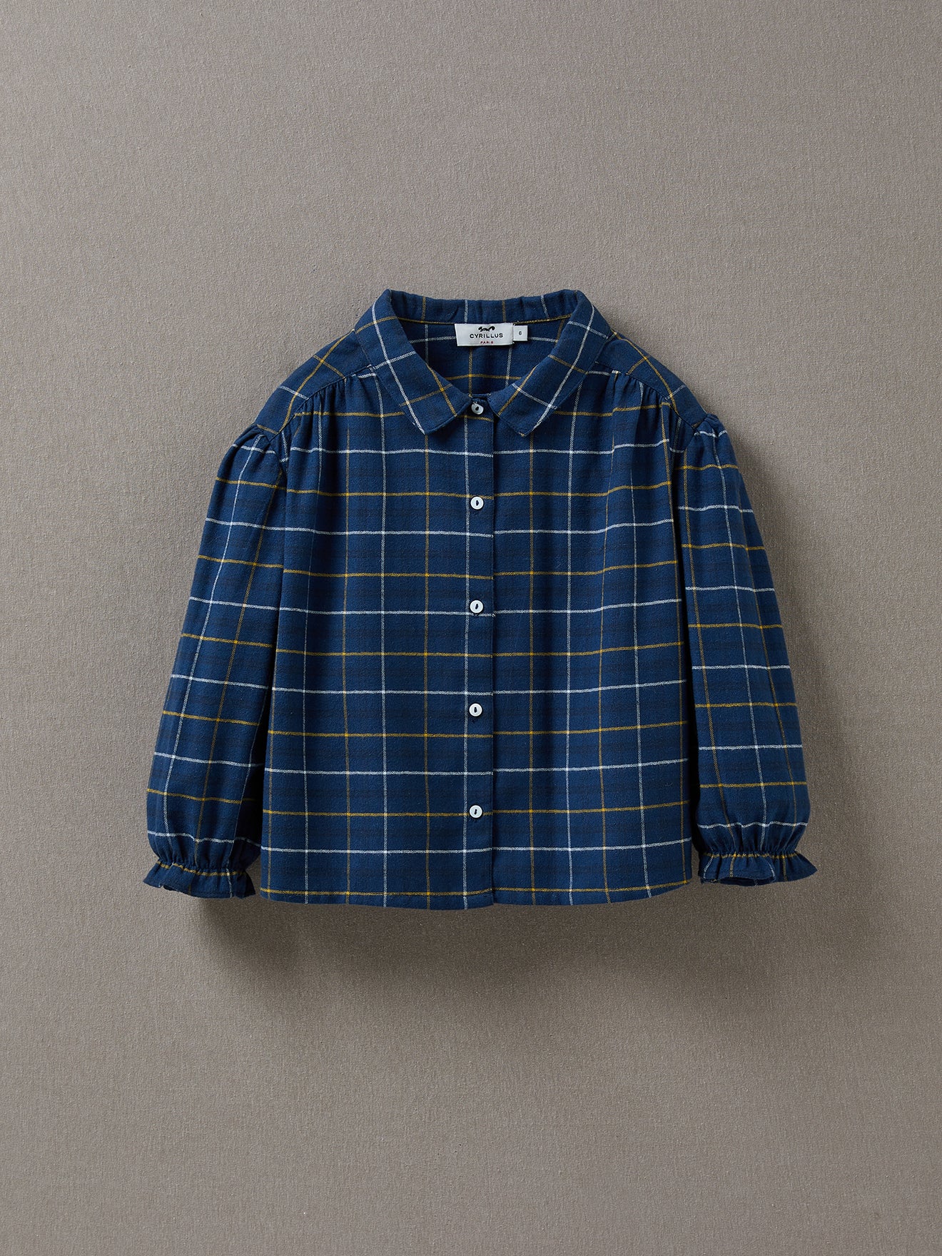 Mädchenbluse mit Karomuster