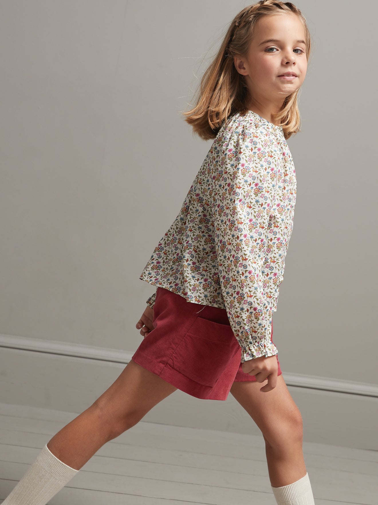 Mädchenbluse aus Liberty®-Stoff « Aisha »
