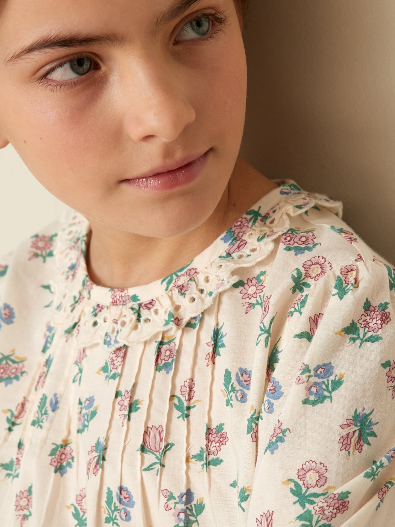 Mädchenbluse mit Druckmuster « Suzy »