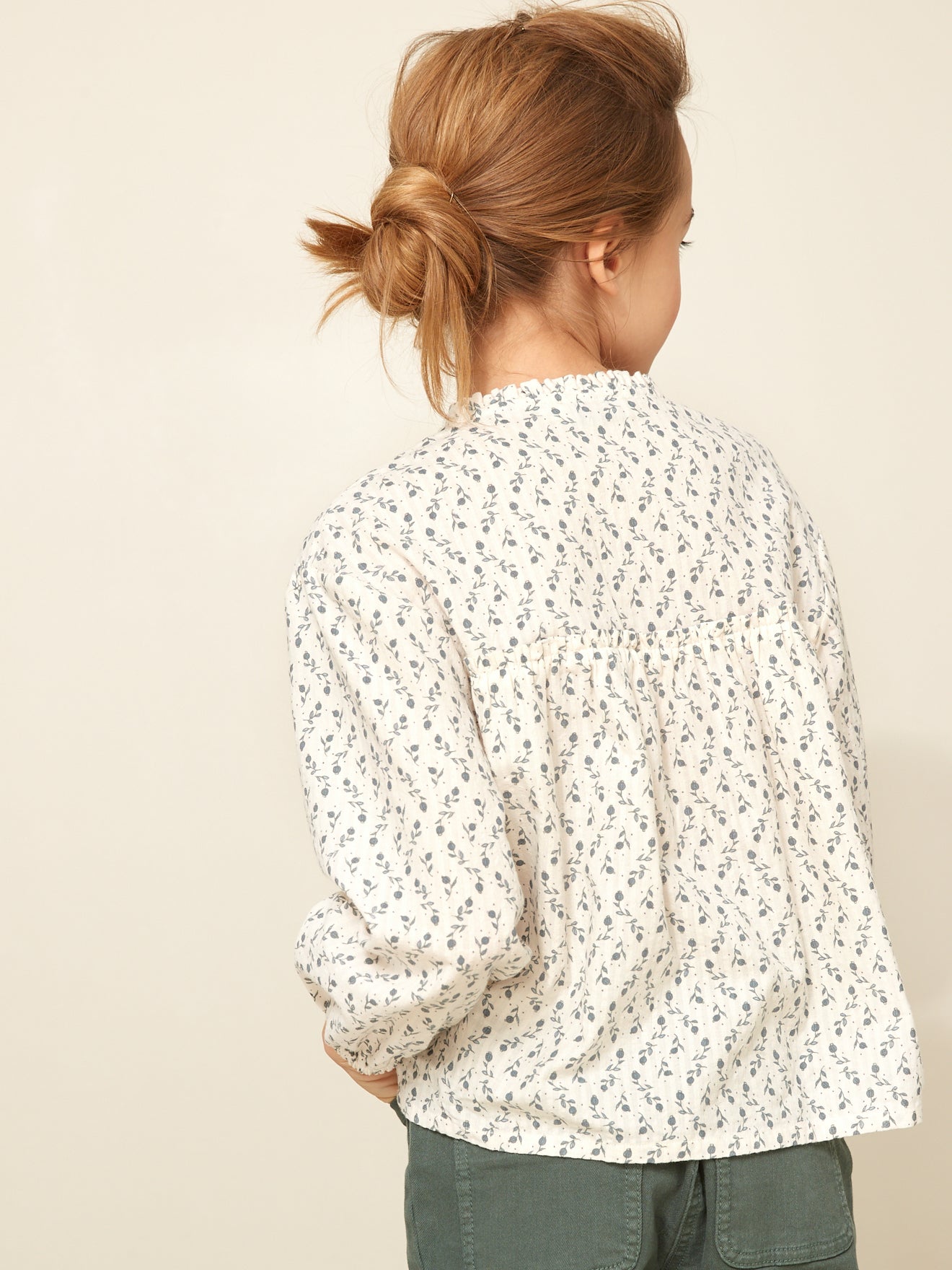 Mädchenbluse mit Druckmuster « Maggie »
