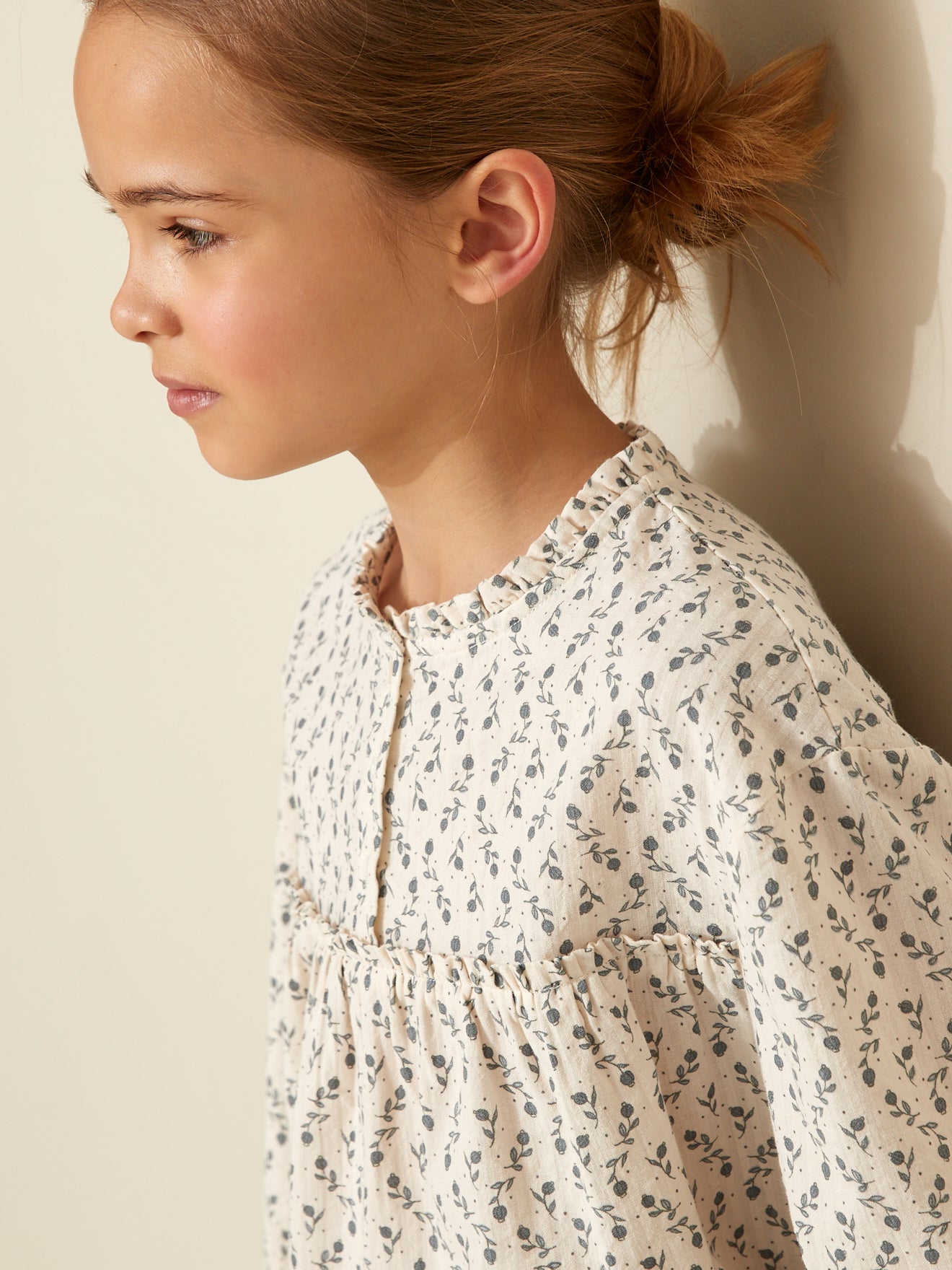 Mädchenbluse mit Druckmuster « Maggie »