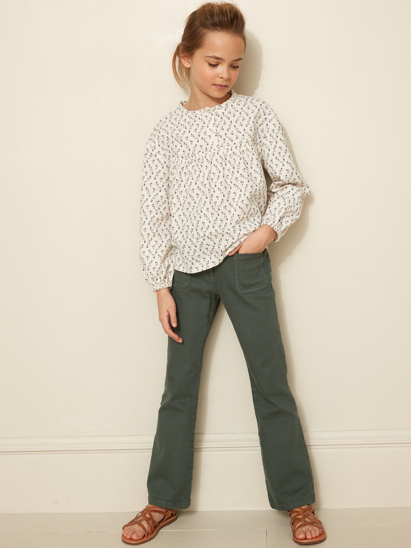 Mädchenbluse mit Druckmuster « Maggie »