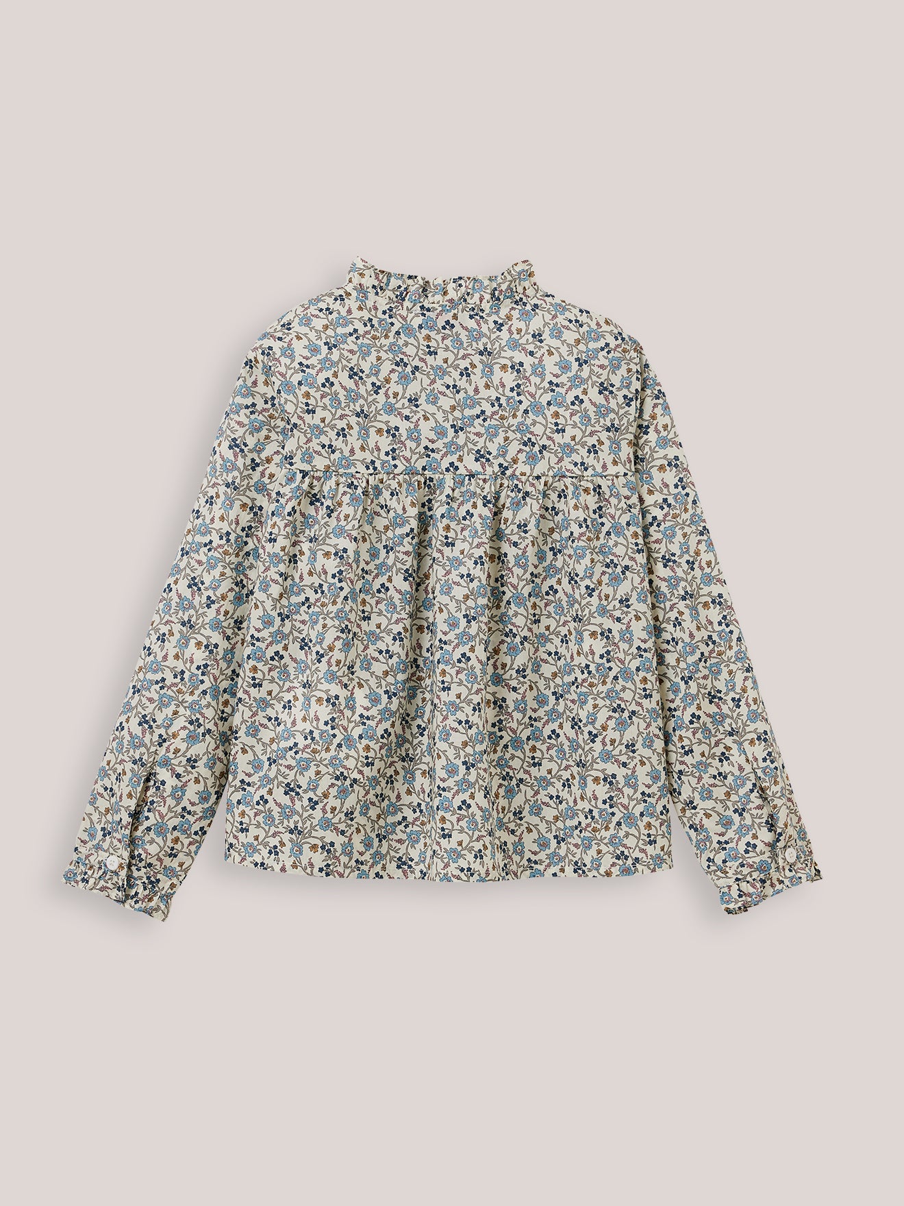 Mädchen-Hemdbluse aus Liberty®-Stoff mit Rüschen