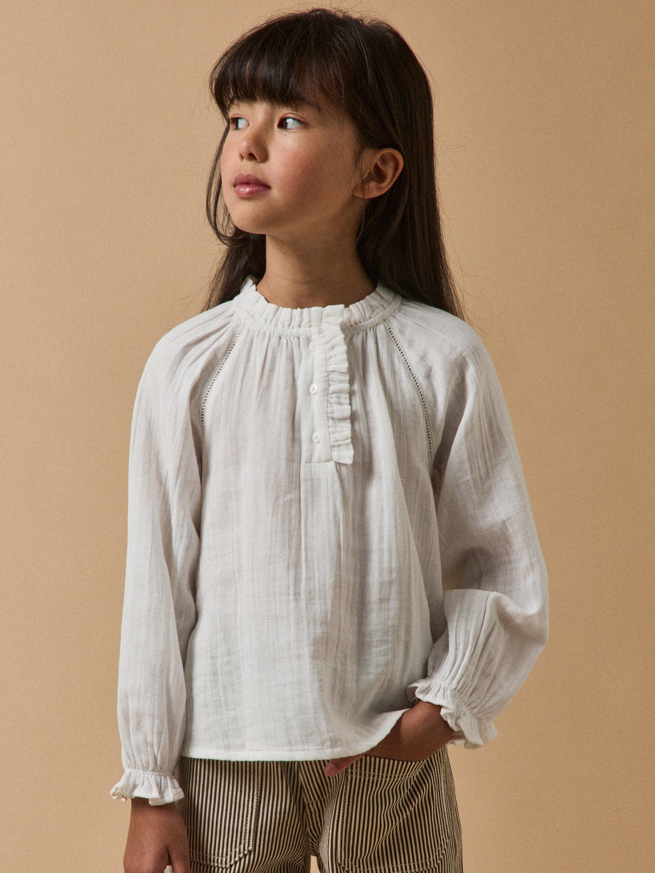 Mädchenbluse aus Baumwoll-Gaze