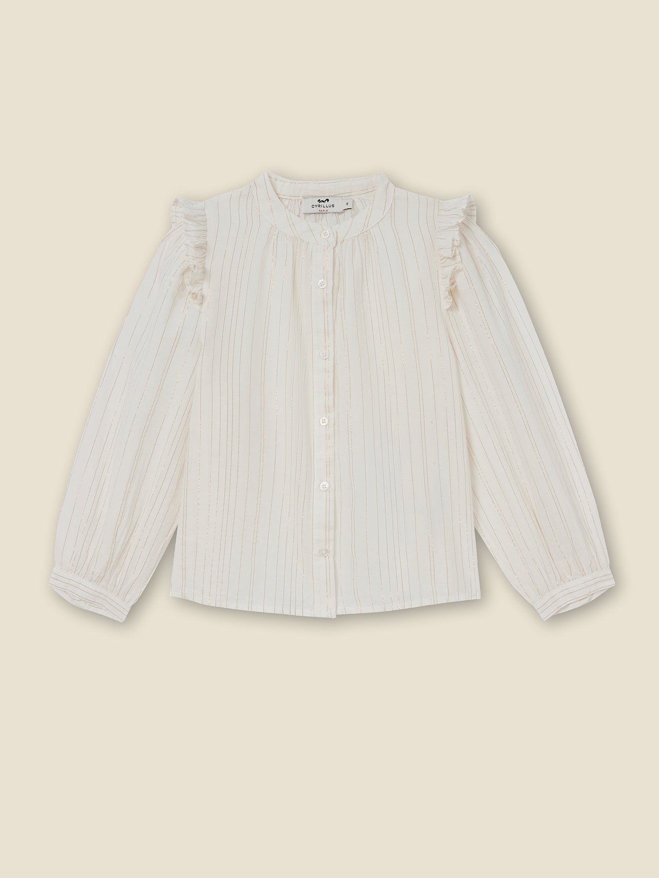Mädchenbluse mit glänzenden Streifen