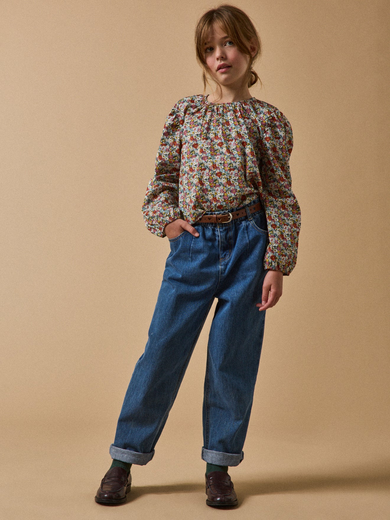 Mädchenbluse aus Liberty®-Stoff « Libby »