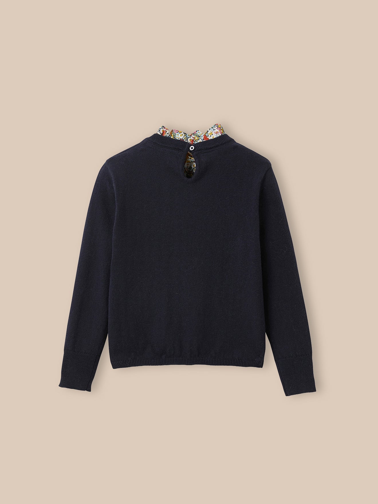 Mädchenpullover mit Kragen aus Liberty®-Stoff