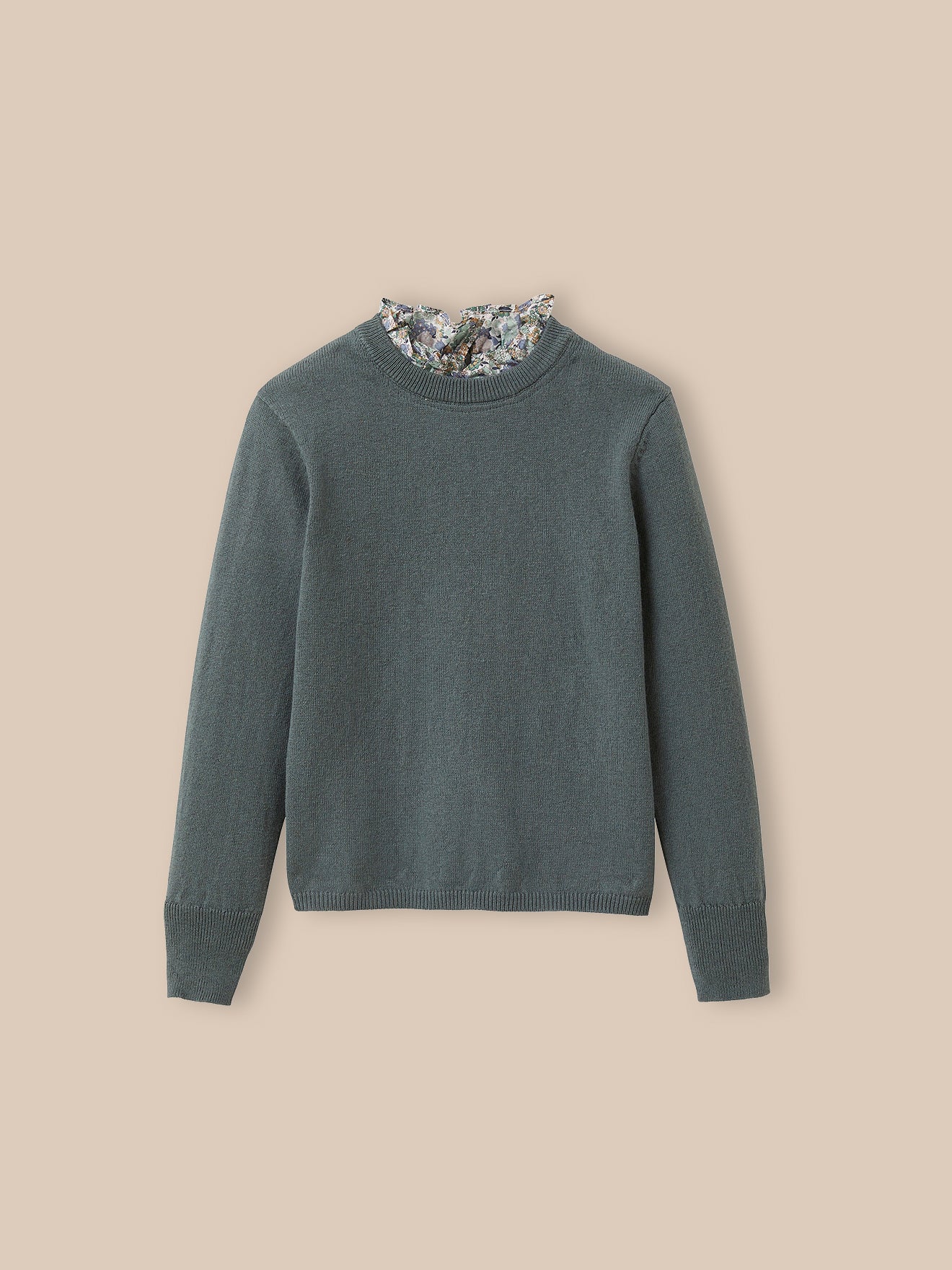 Mädchenpullover mit Kragen aus Liberty®-Stoff