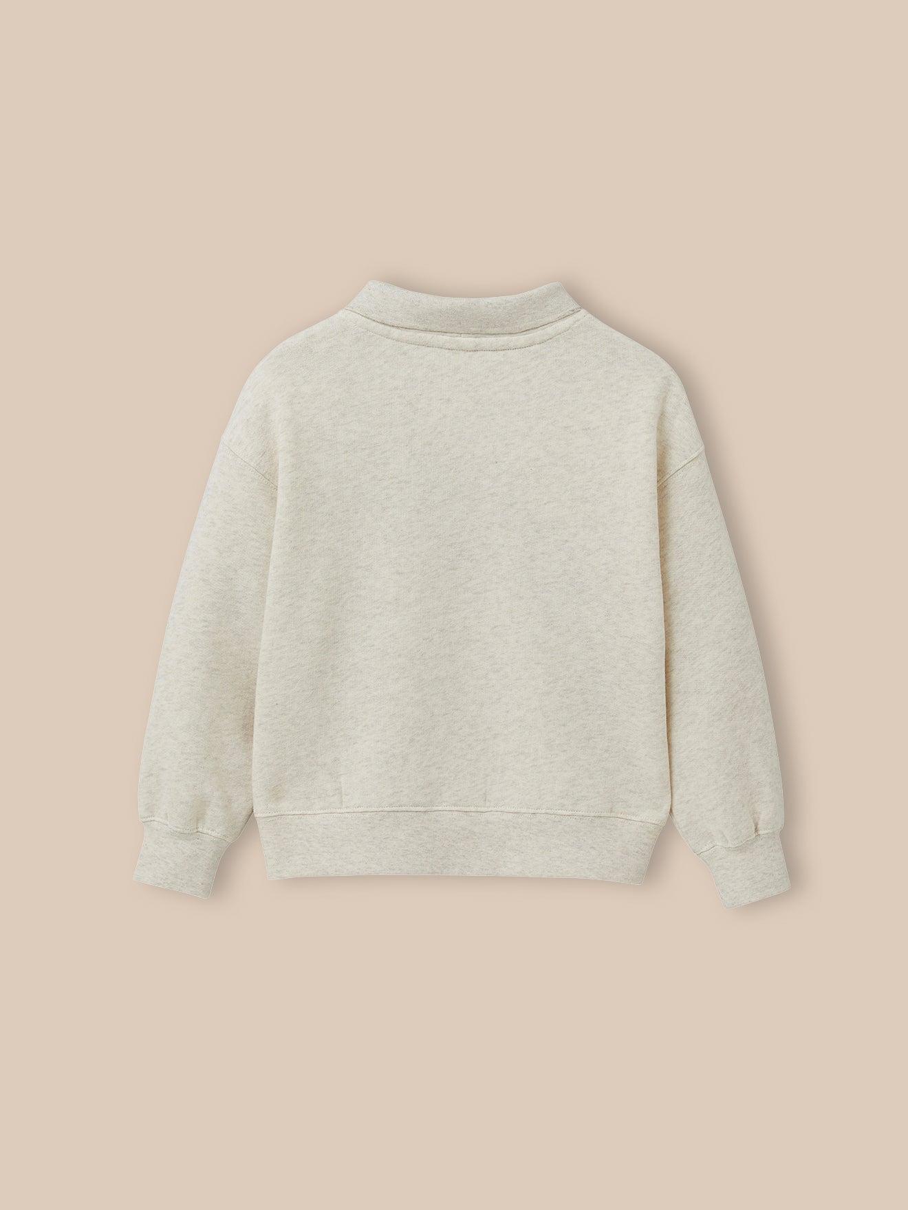 Mädchen-Sweatshirt mit Polokragen, Bio-Baumwolle