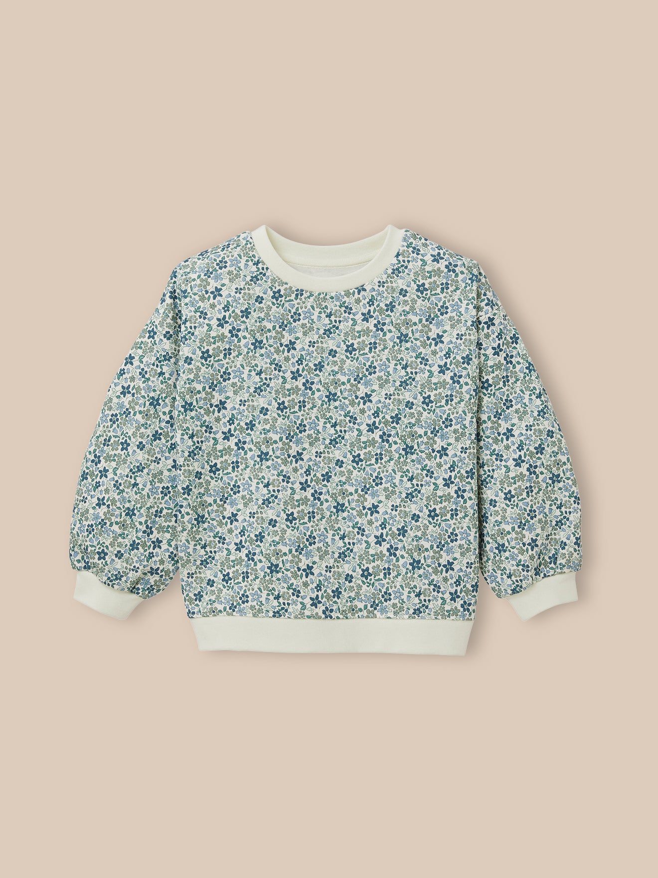 Mädchen-Sweatshirt, mit Druckmuster « Jeanne », Bio-Baumwolle
