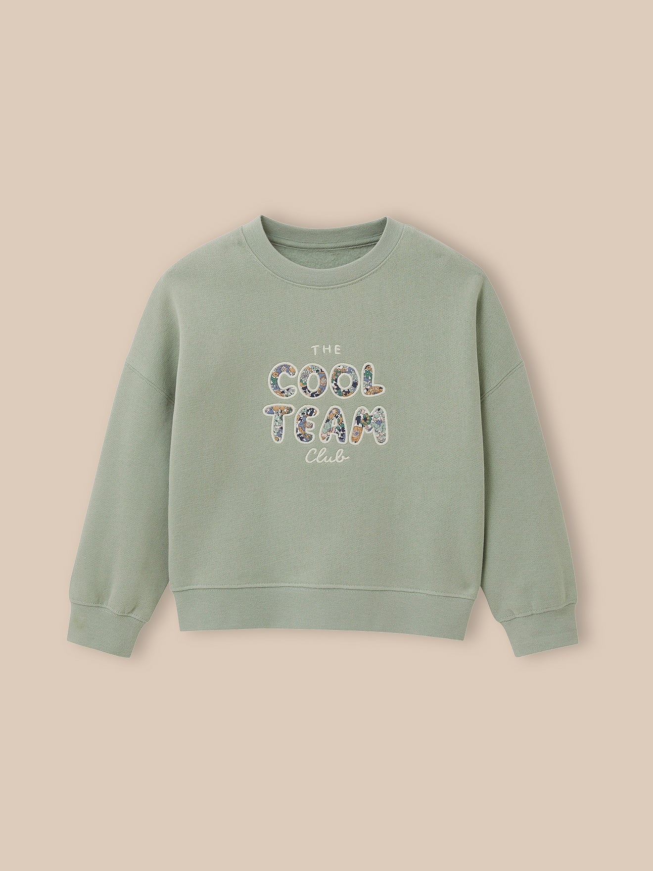 Mädchen-Sweatshirt « Cool Team », aus Liberty®-Stoff, Bio-Baumwolle