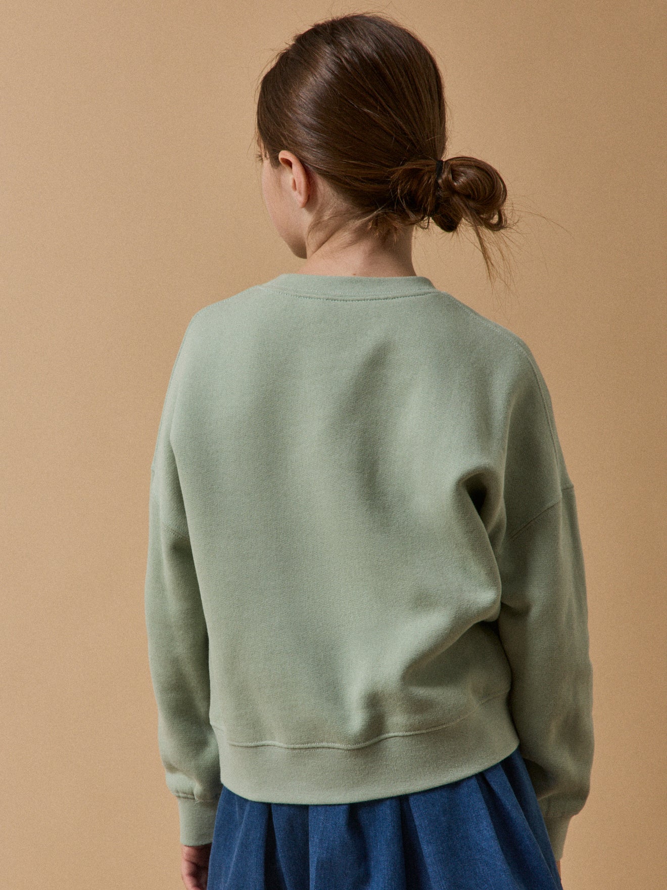 Mädchen-Sweatshirt « Cool Team », aus Liberty®-Stoff, Bio-Baumwolle