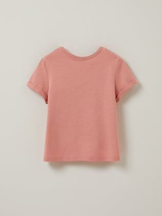 Mädchen T-Shirt mit Buchstaben aus Liberty®-Stoff - Bio-Baumwolle