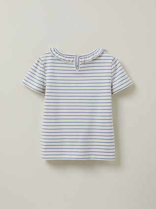 Mädchen T-Shirt mit Streifen - Bio-Baumwolle