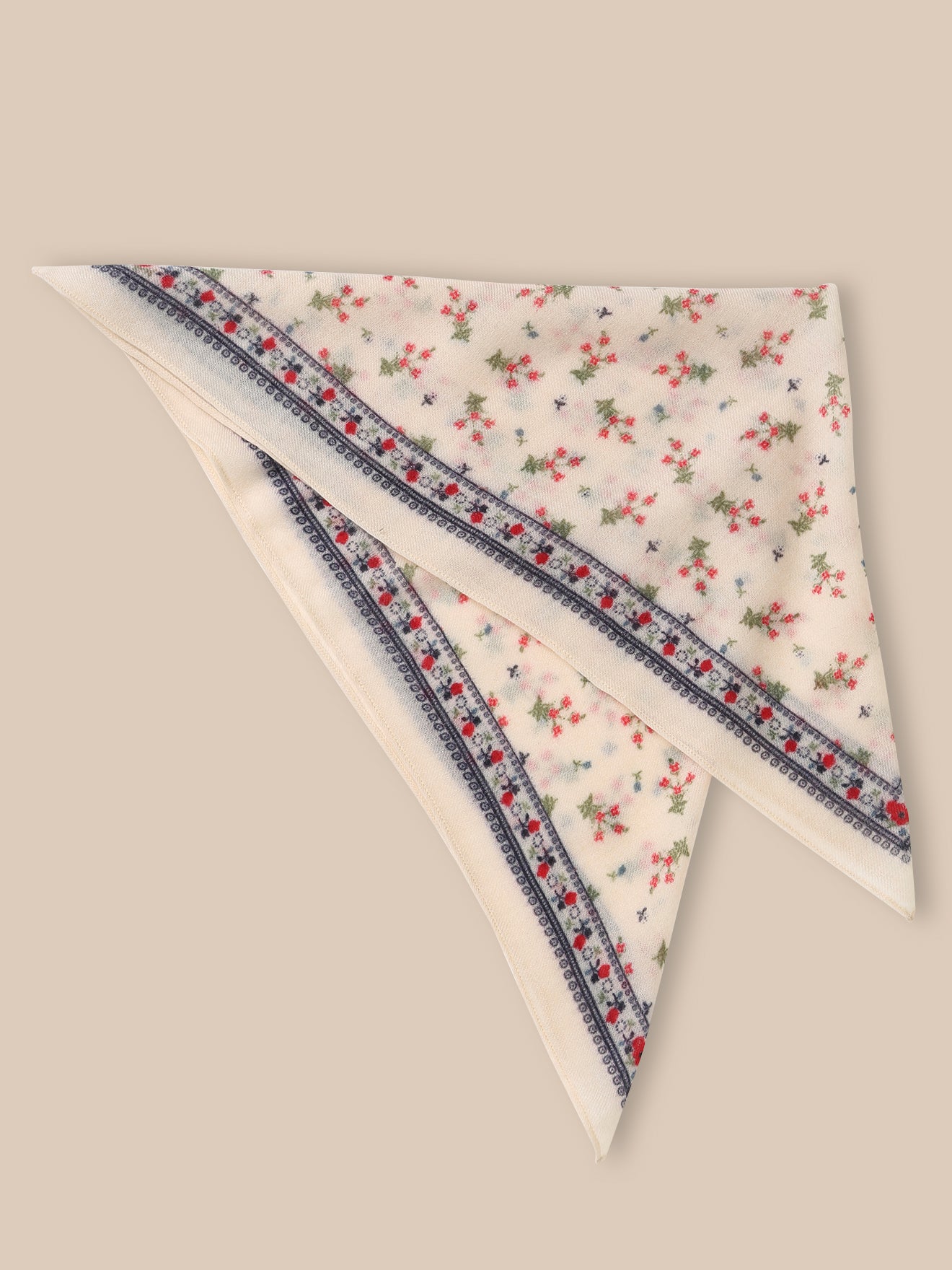 Mädchen-Schal « Knospen » aus Woll-Etamine