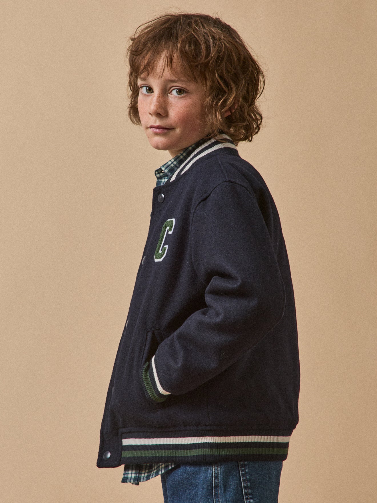 Jungen Teddy-Jacke mit Wolle