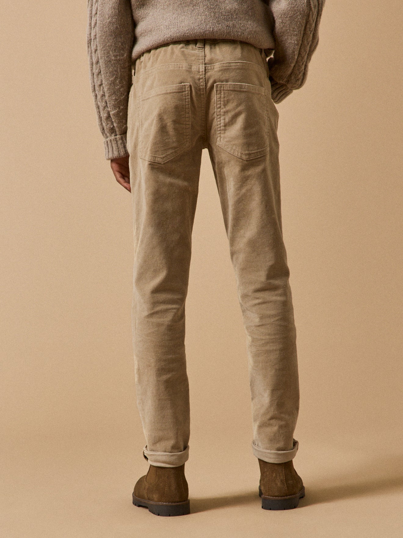 Jungen Slim Fit Hose aus Velours