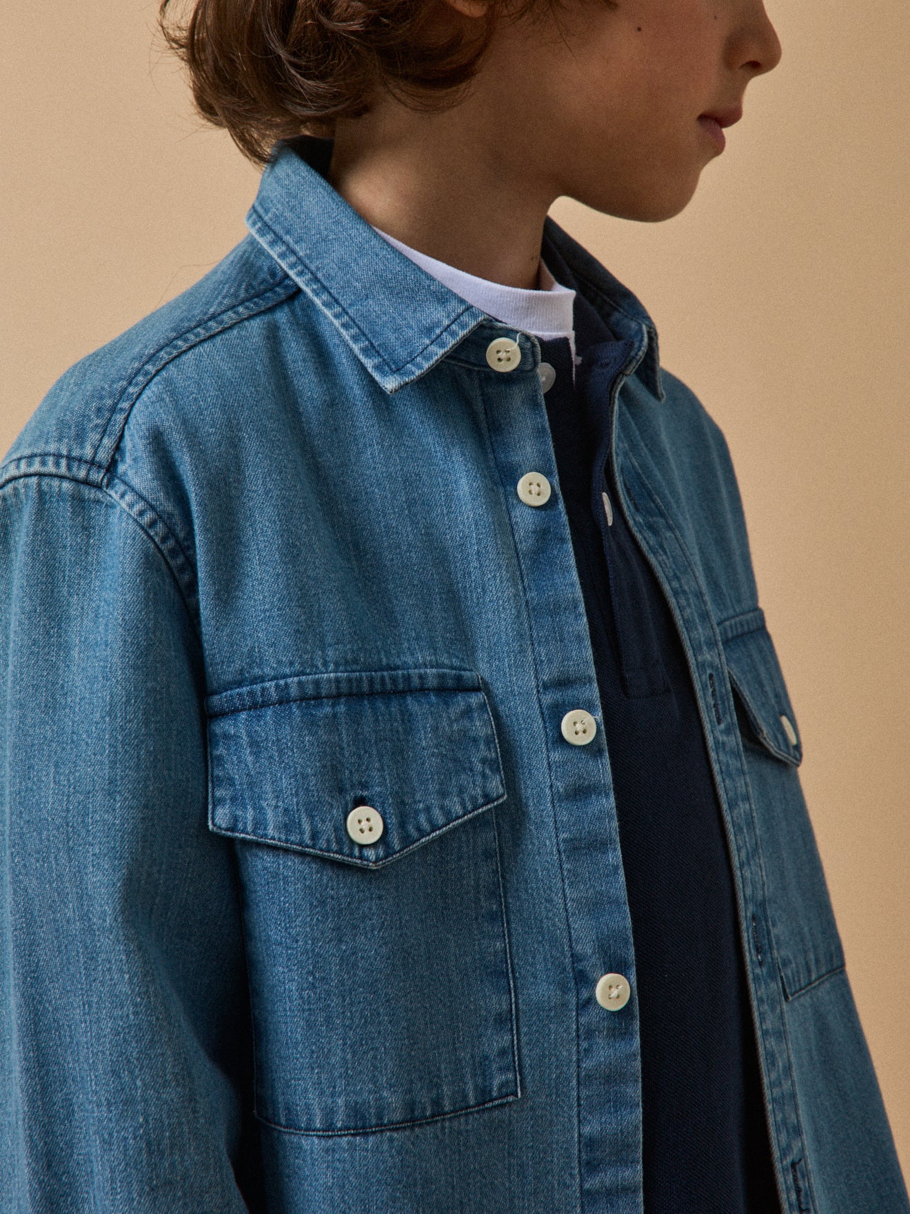 Jungen-Jeanshemd