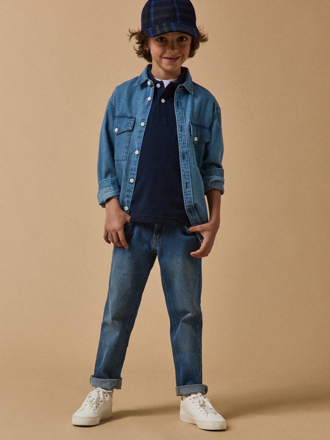 Jungen-Jeanshemd