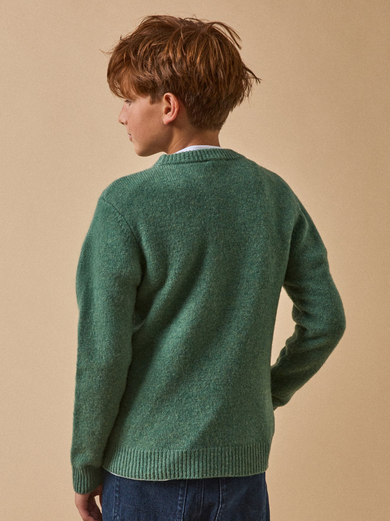 Jungenpullover aus Merino-Wolle
