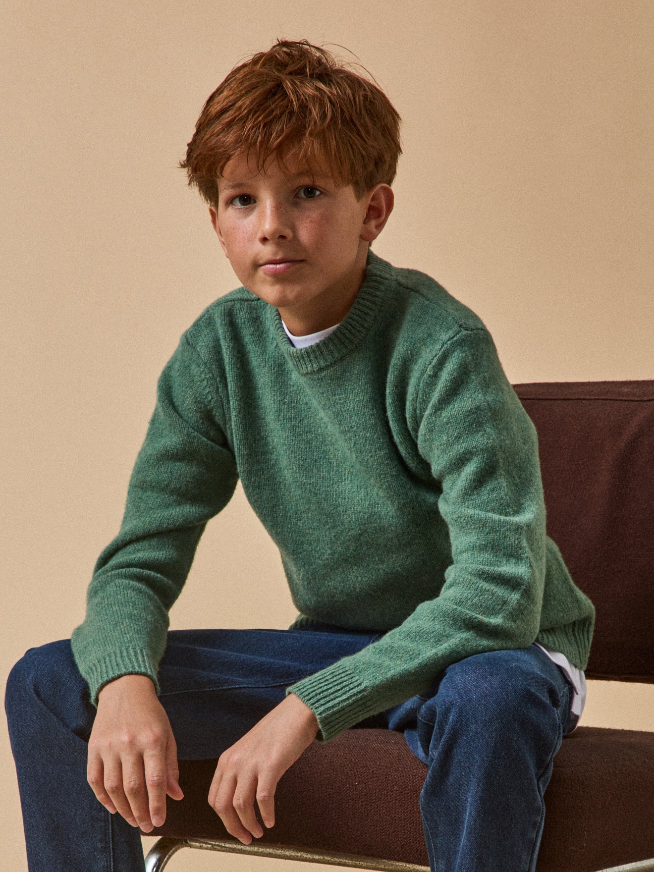 Jungenpullover aus Merino-Wolle