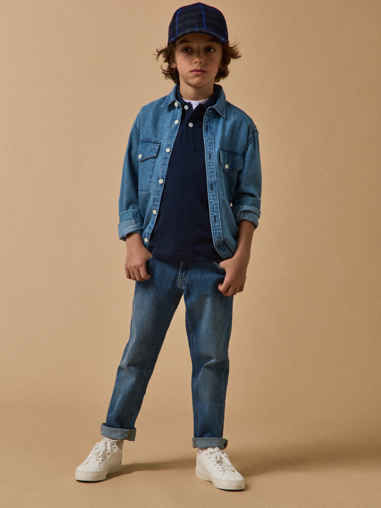 Jungen-Poloshirt aus Pikeestrick – Bio-Baumwolle