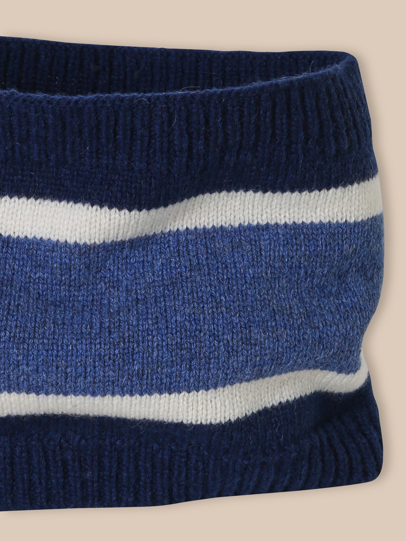 Jungen-Snood aus gestreifter Wolle