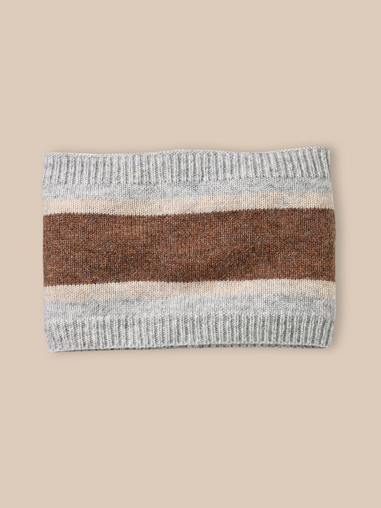 Jungen-Snood aus gestreifter Wolle