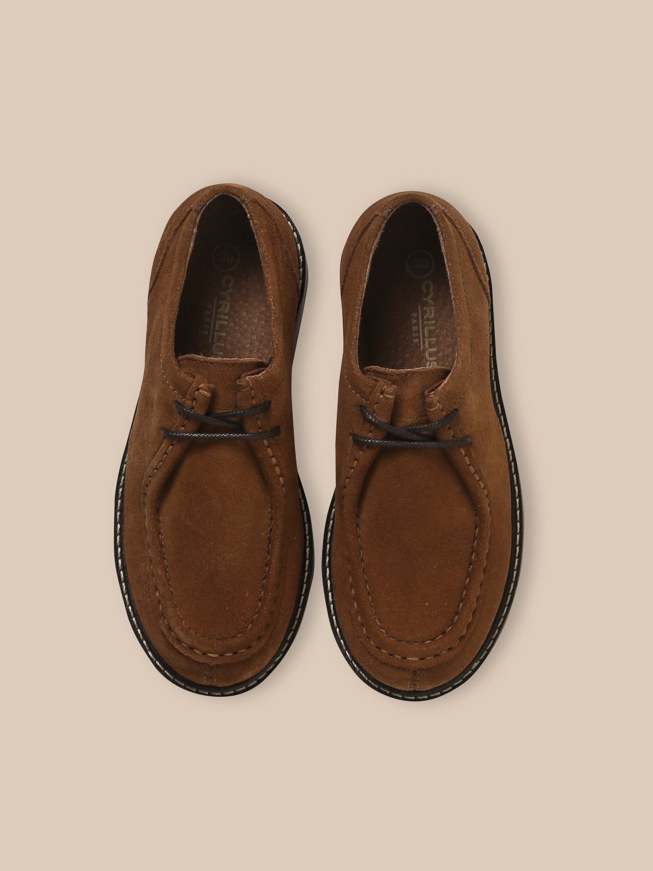 Jungen-Schnürschuhe aus Veloursleder