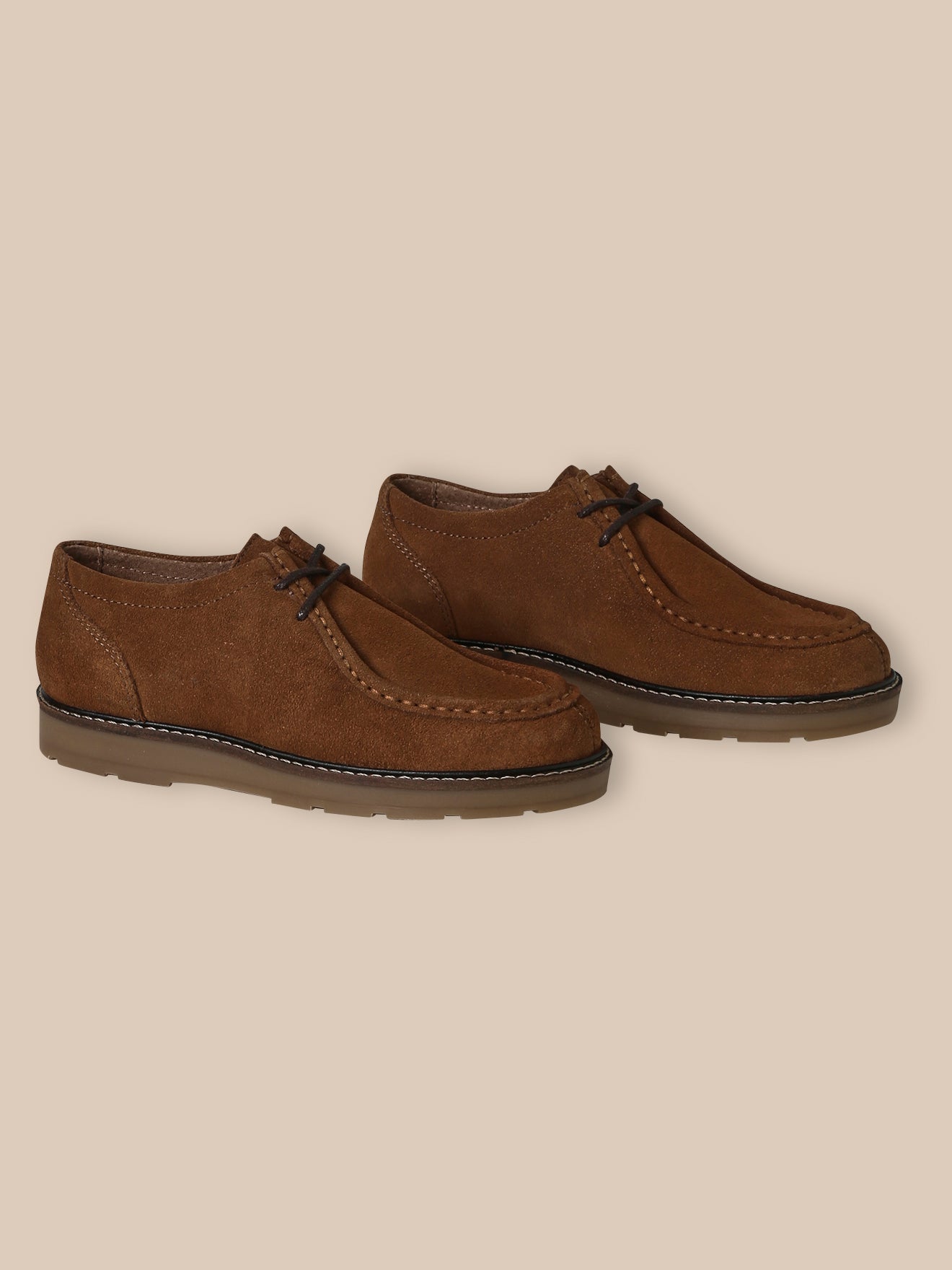 Jungen-Schnürschuhe aus Veloursleder