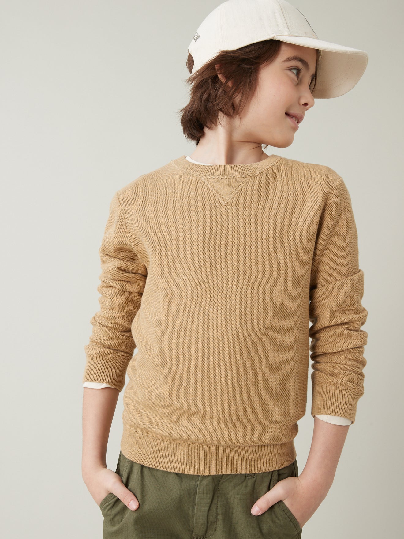 Jungenpullover in Musterstrick