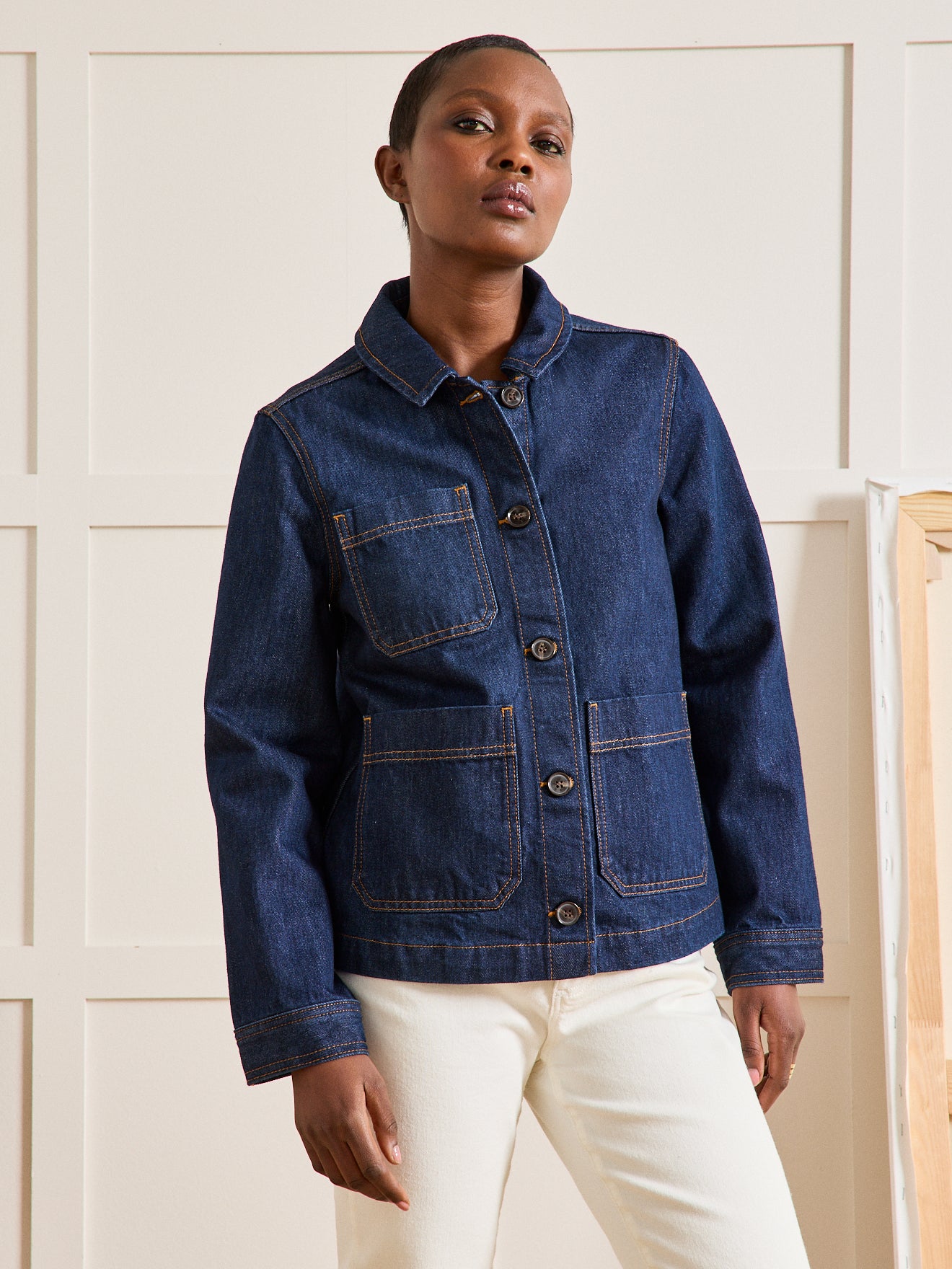 American Vintage Gefütterte Jeansjacke Damen Gefütterte