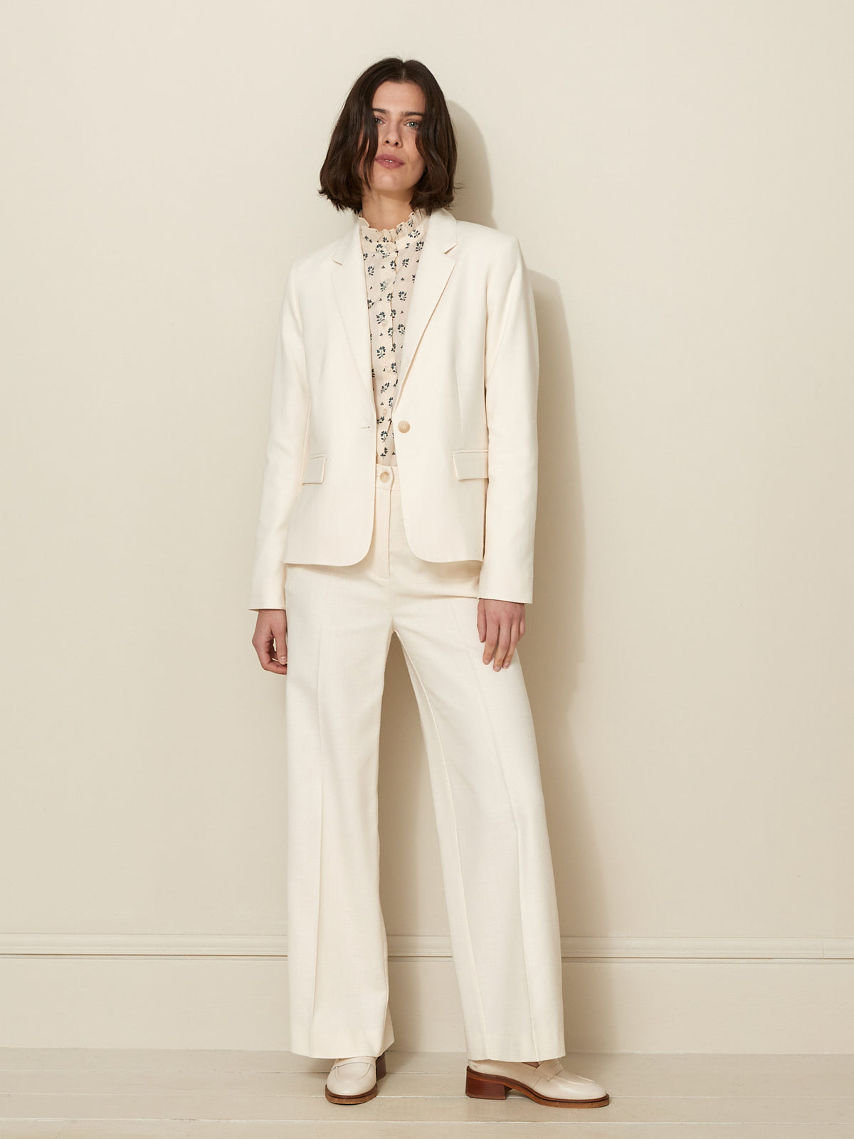 Damen-Blazer aus strukturiertem Tuch