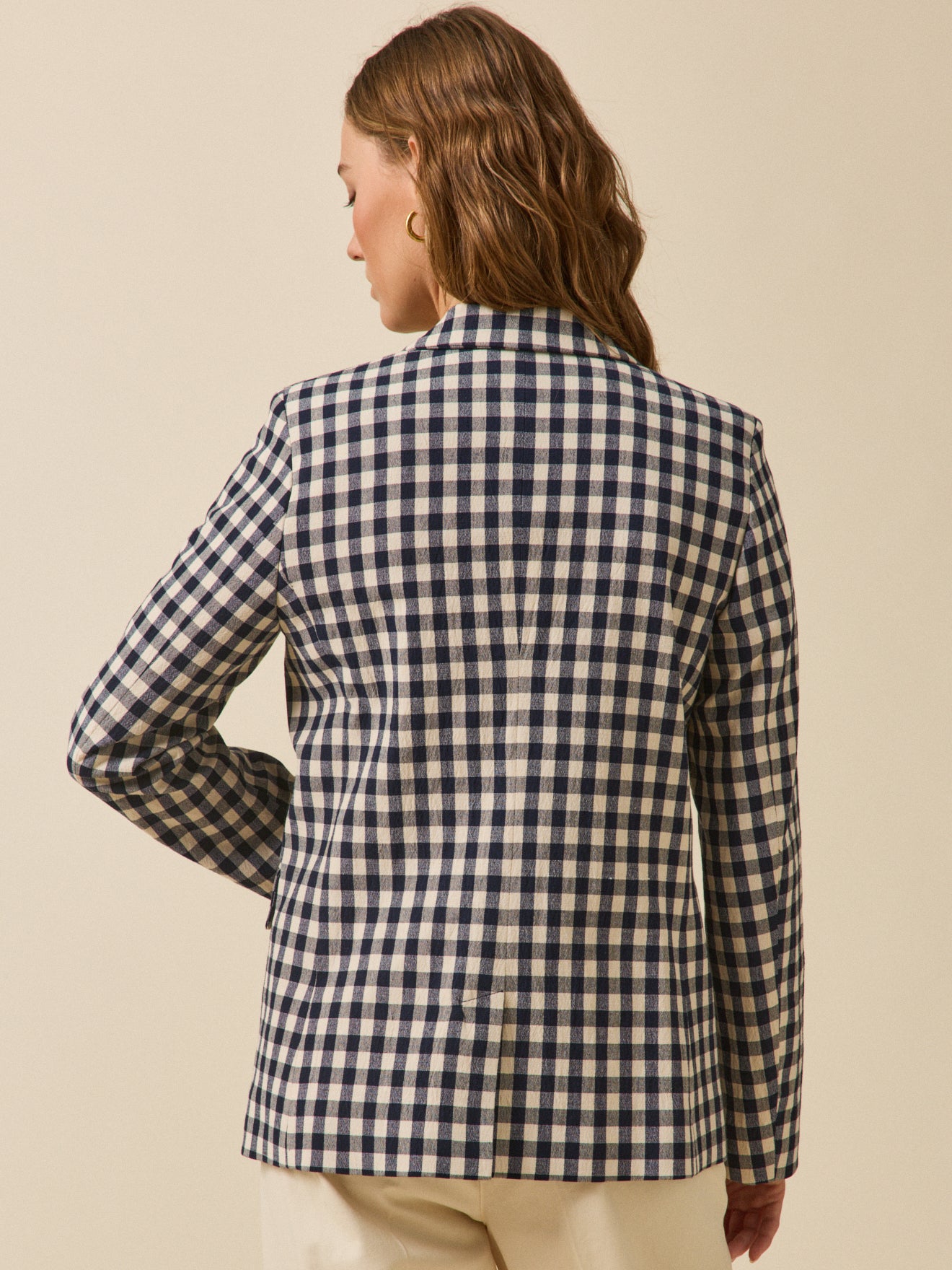 Damen-Blazer mit Vichy-Karos