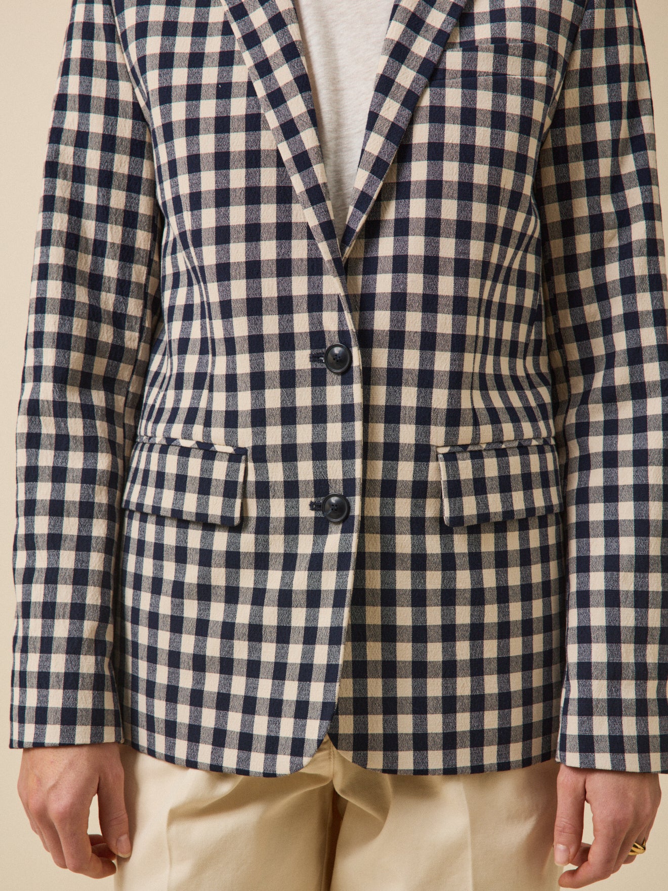 Damen-Blazer mit Vichy-Karos