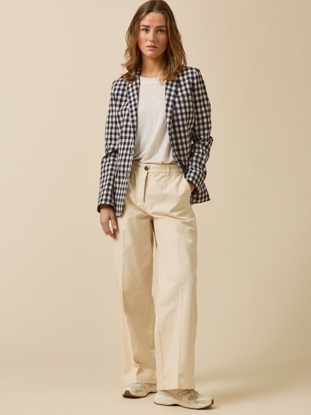 Damen-Blazer mit Vichy-Karos