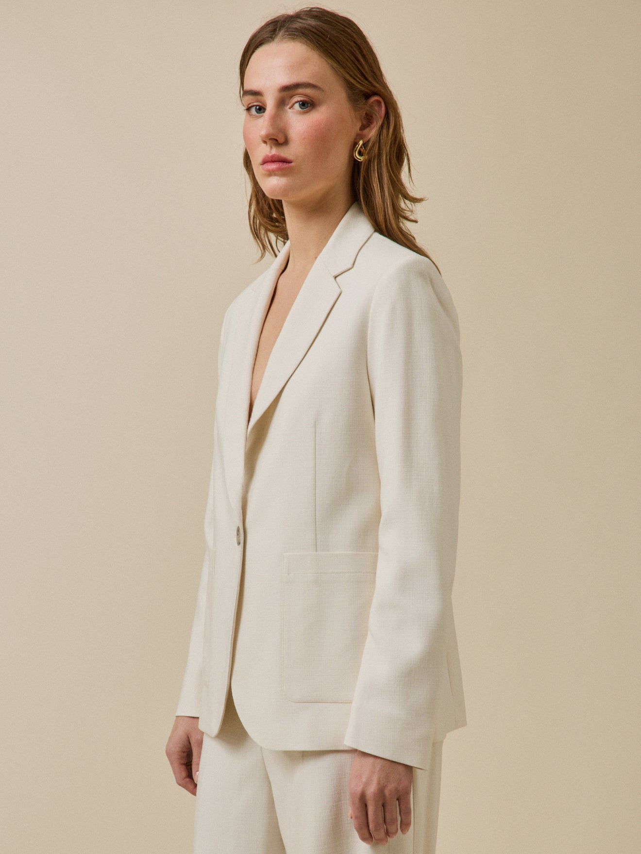 Damen-Anzugjacke aus gerautem Stoff