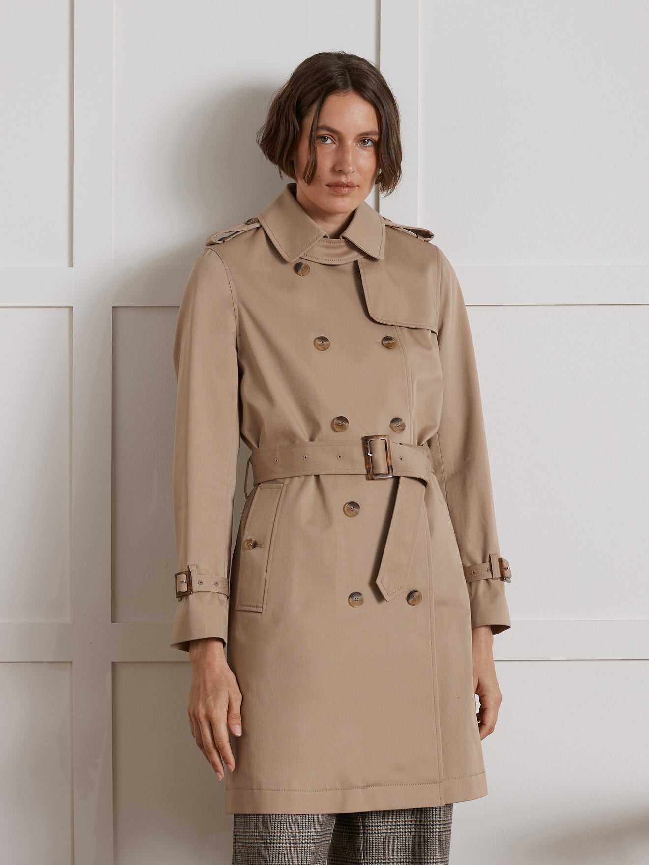 Langer Damen-Trenchcoat