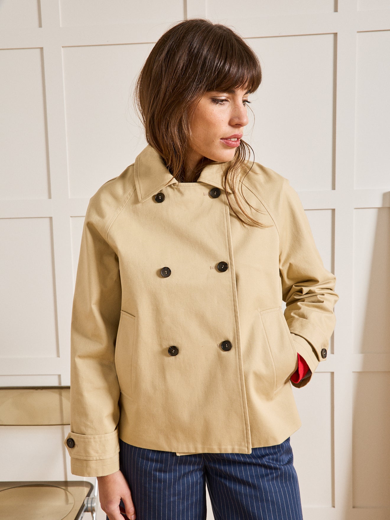 Trenchcoat Damen Senfgelb Gelber Mantel H&m H&M Trenchcoats