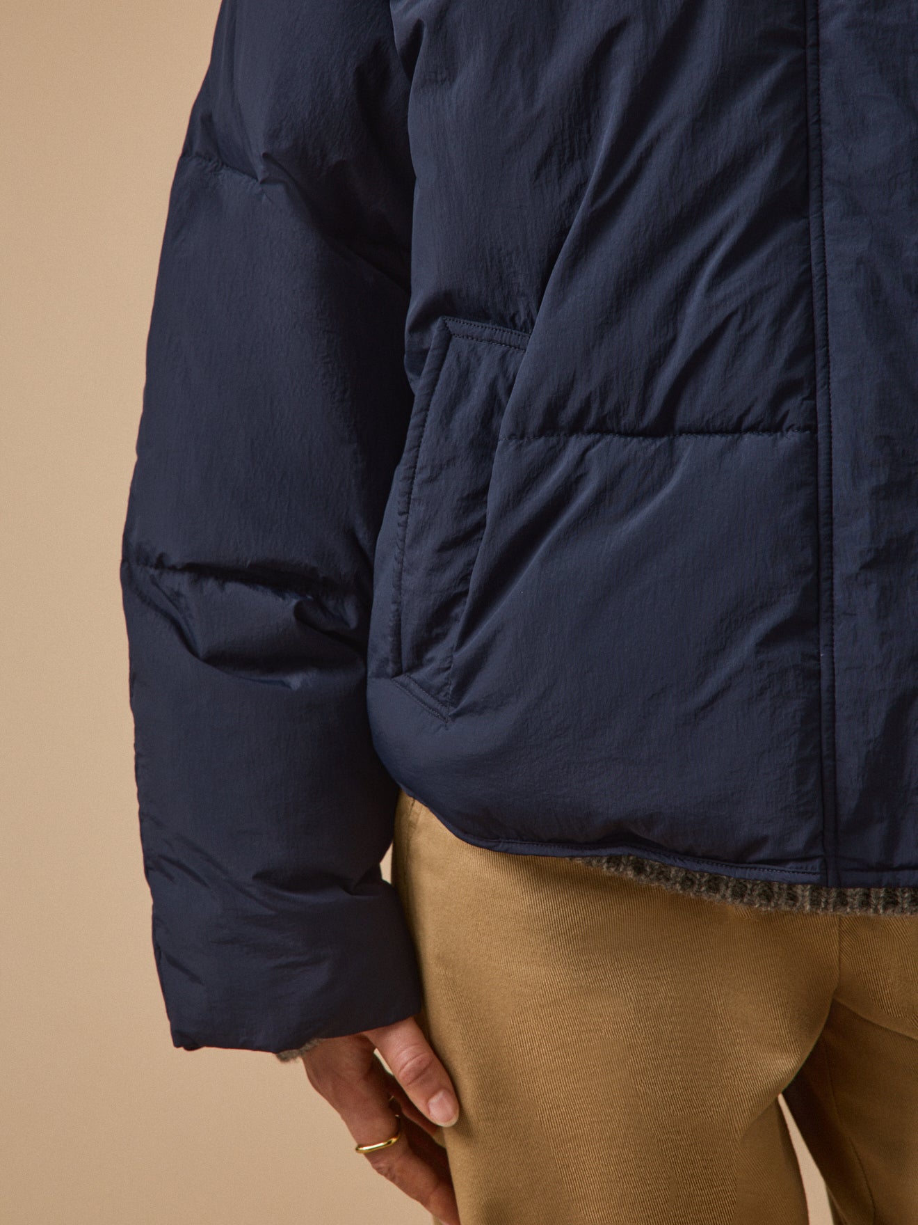 Wattierte Damen-Daunenjacke
