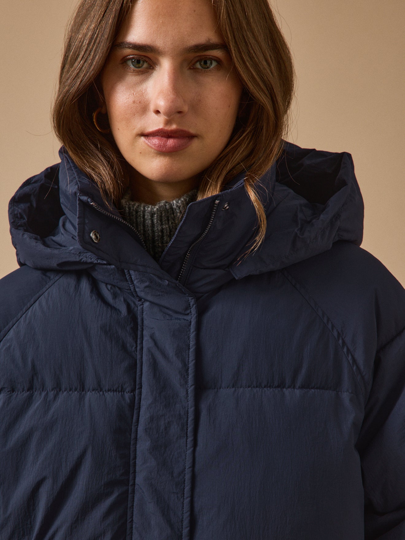 Wattierte Damen-Daunenjacke