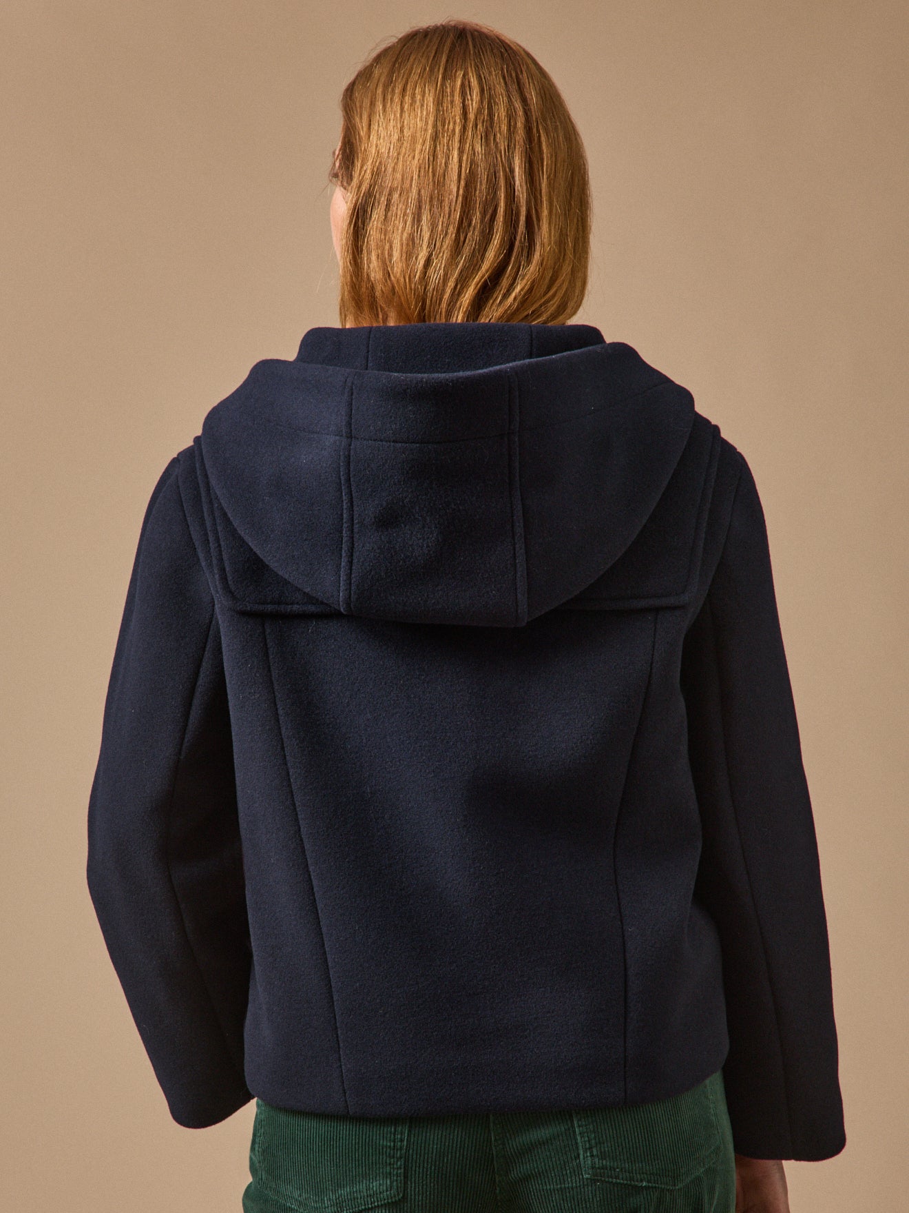 Kurze Damen-Cabanjacke aus Wolltuch