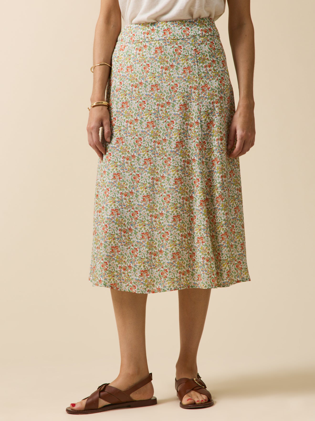 Halblanger Damenrock aus Liberty-Stoff - Limited Collection