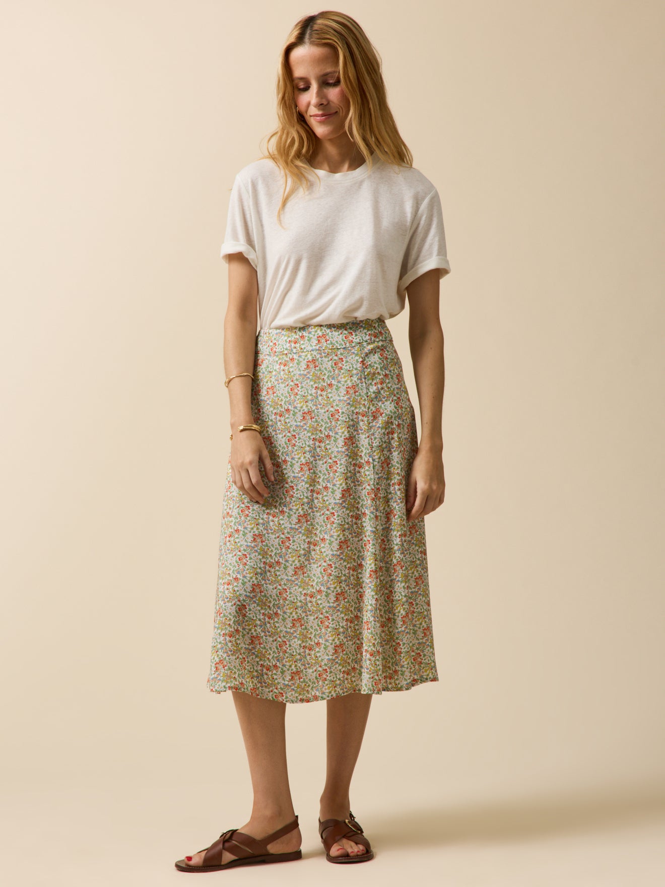 Halblanger Damenrock aus Liberty-Stoff - Limited Collection