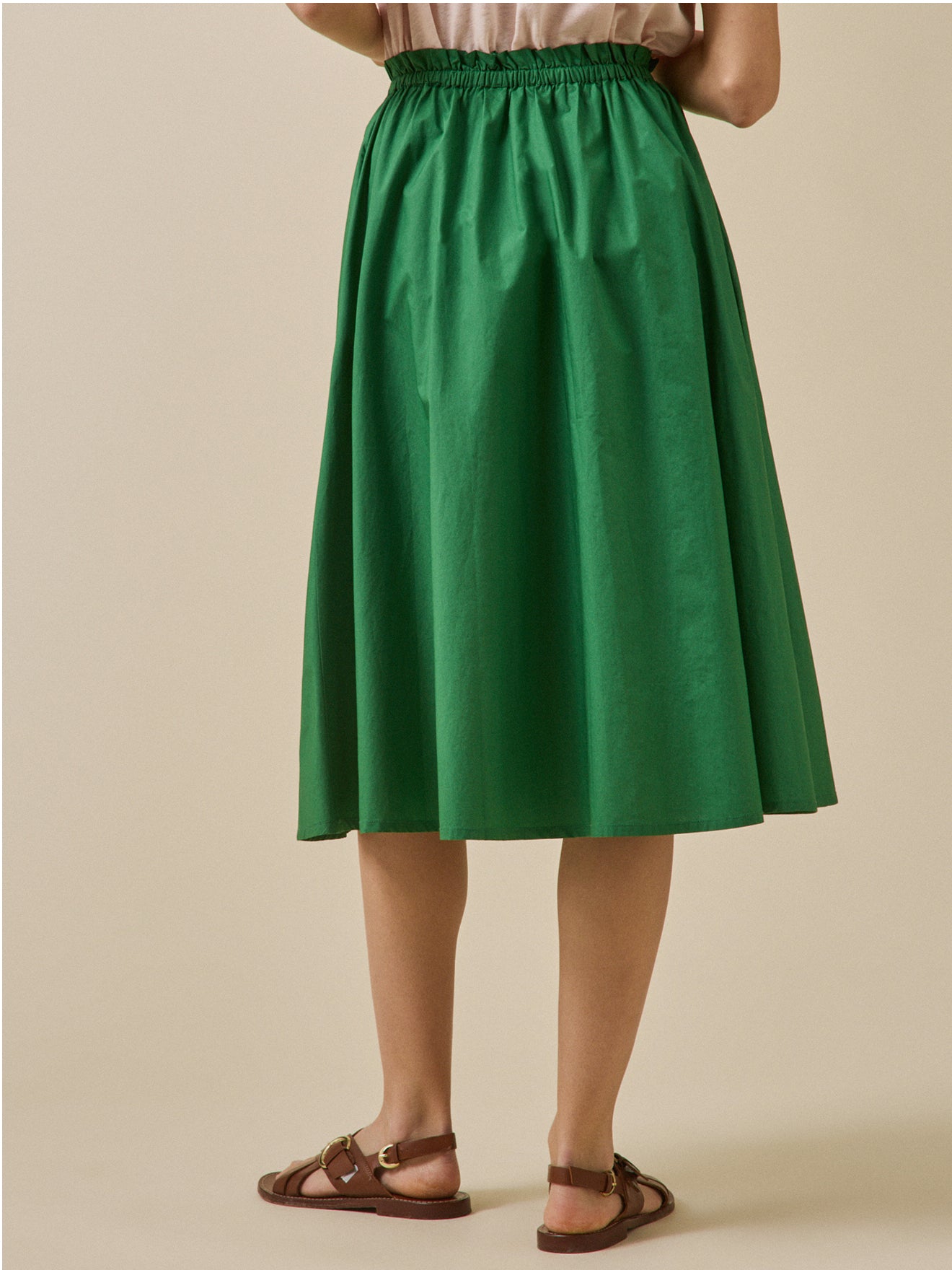 Halblanger Damenrock aus Popeline