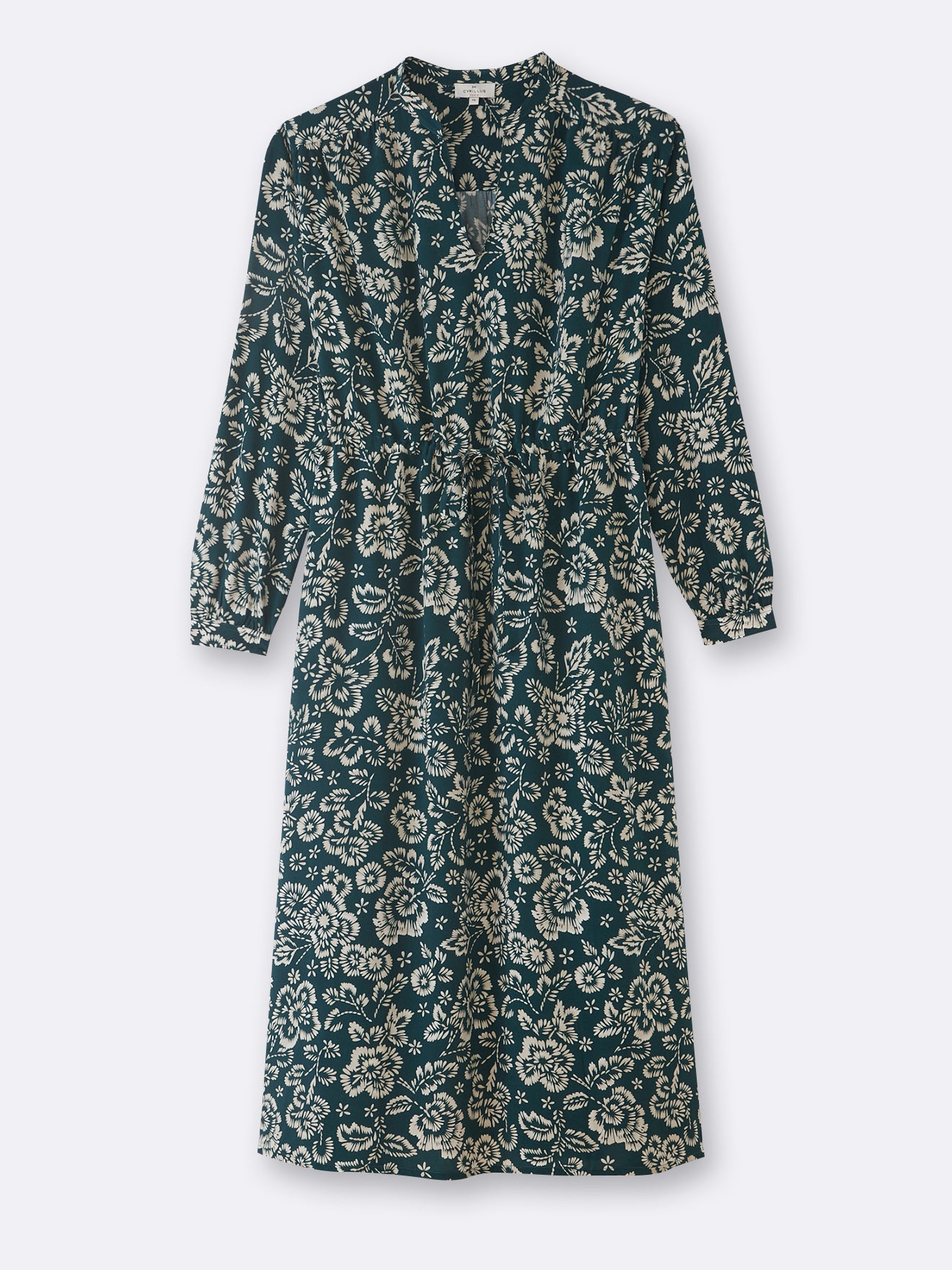 Halblanges Damenkleid mit Erin-Print